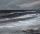 JH12- Julie Herring.  October Sea. Acrylic on board. 35.6 x 45.7cm, unframed. £180