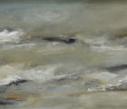 JH05- Julie Herring.  Turning Tide. Acrylic on canvas. 43 x 73cm framed. Frame: White, unglazed. £450