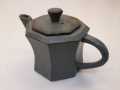 U020  unknown maker teapot, blue, slabbed sides